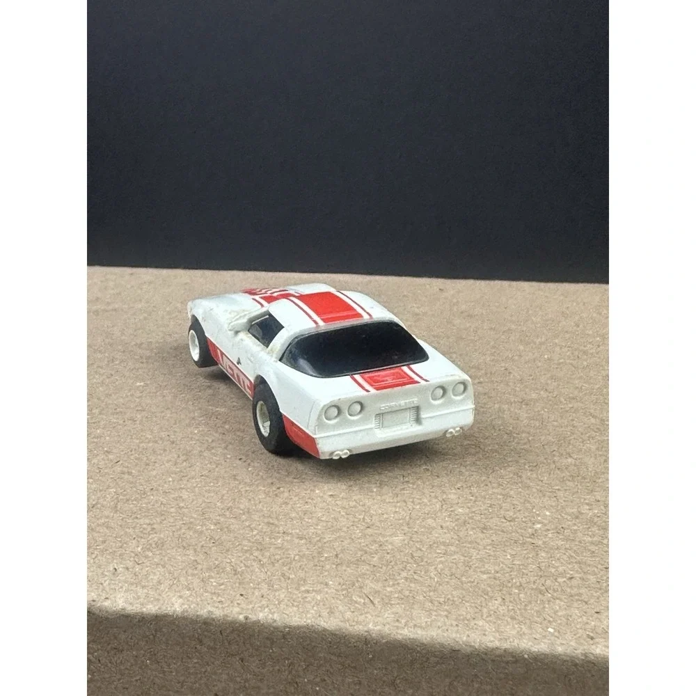 Tyco '83 Corvette White/Red #3 440 Slot Car from 1983 Untested